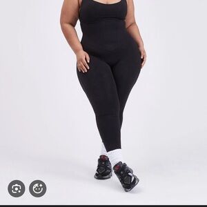 BLACK Buff Bunny Corset Body suit read caption